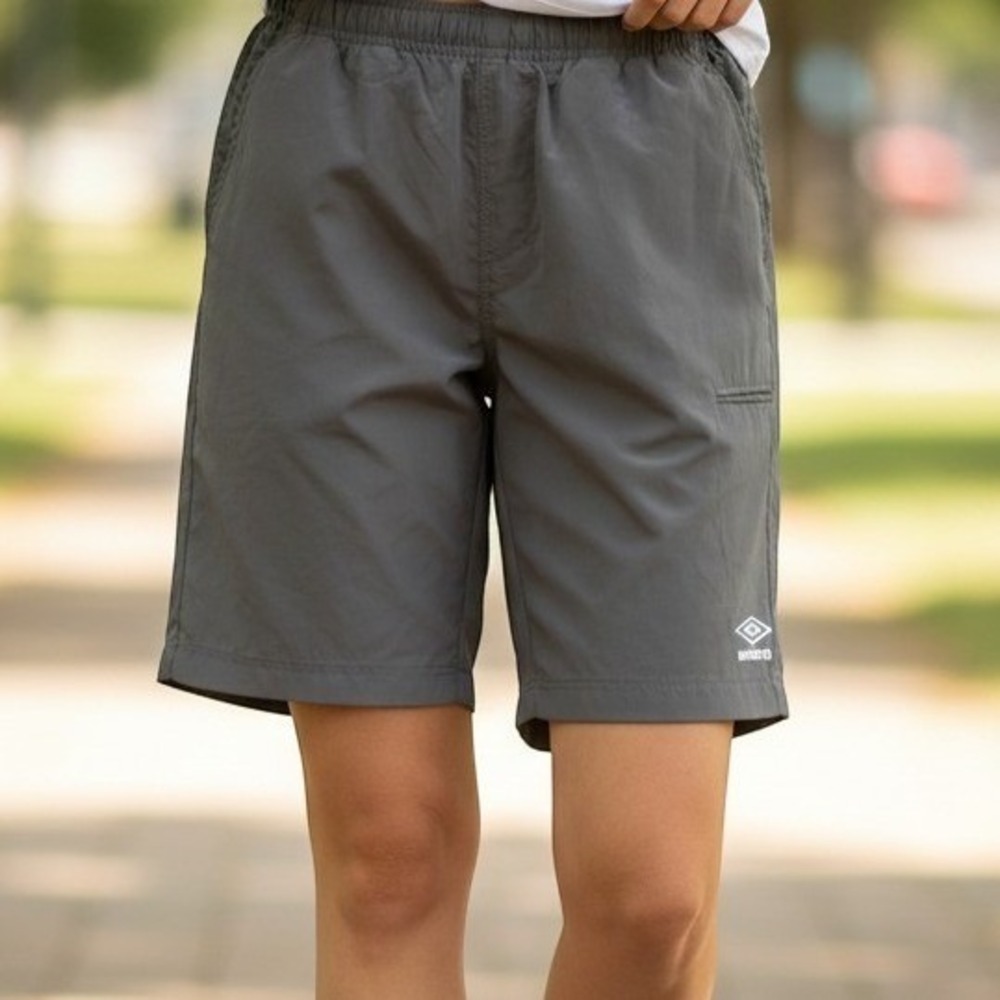 80s Vintage Umbro Soccer Shorts Mens Sz L Gray Long Safari Geo Artsy Minimalist